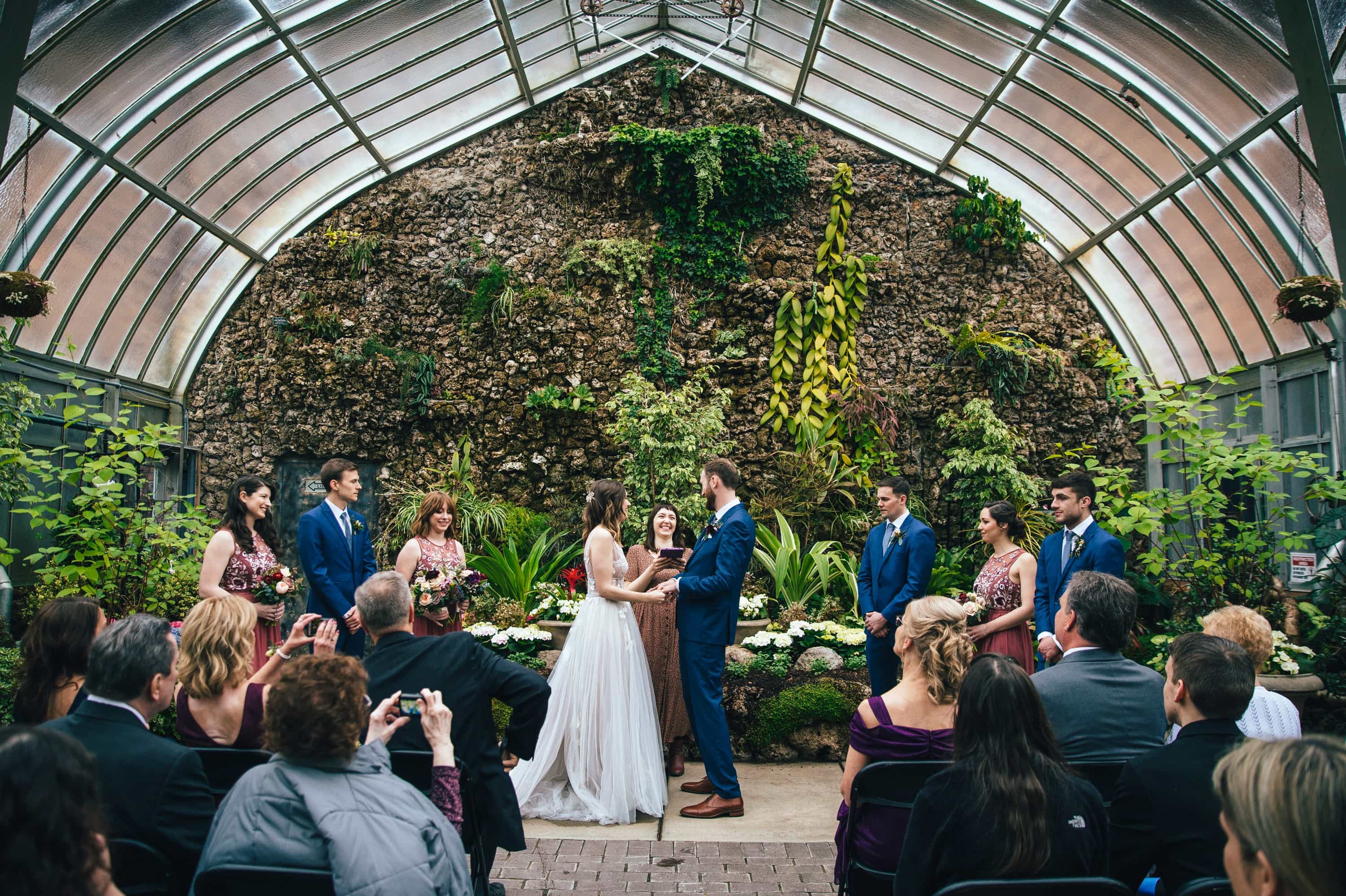 belle isle conservatory wedding ceremony