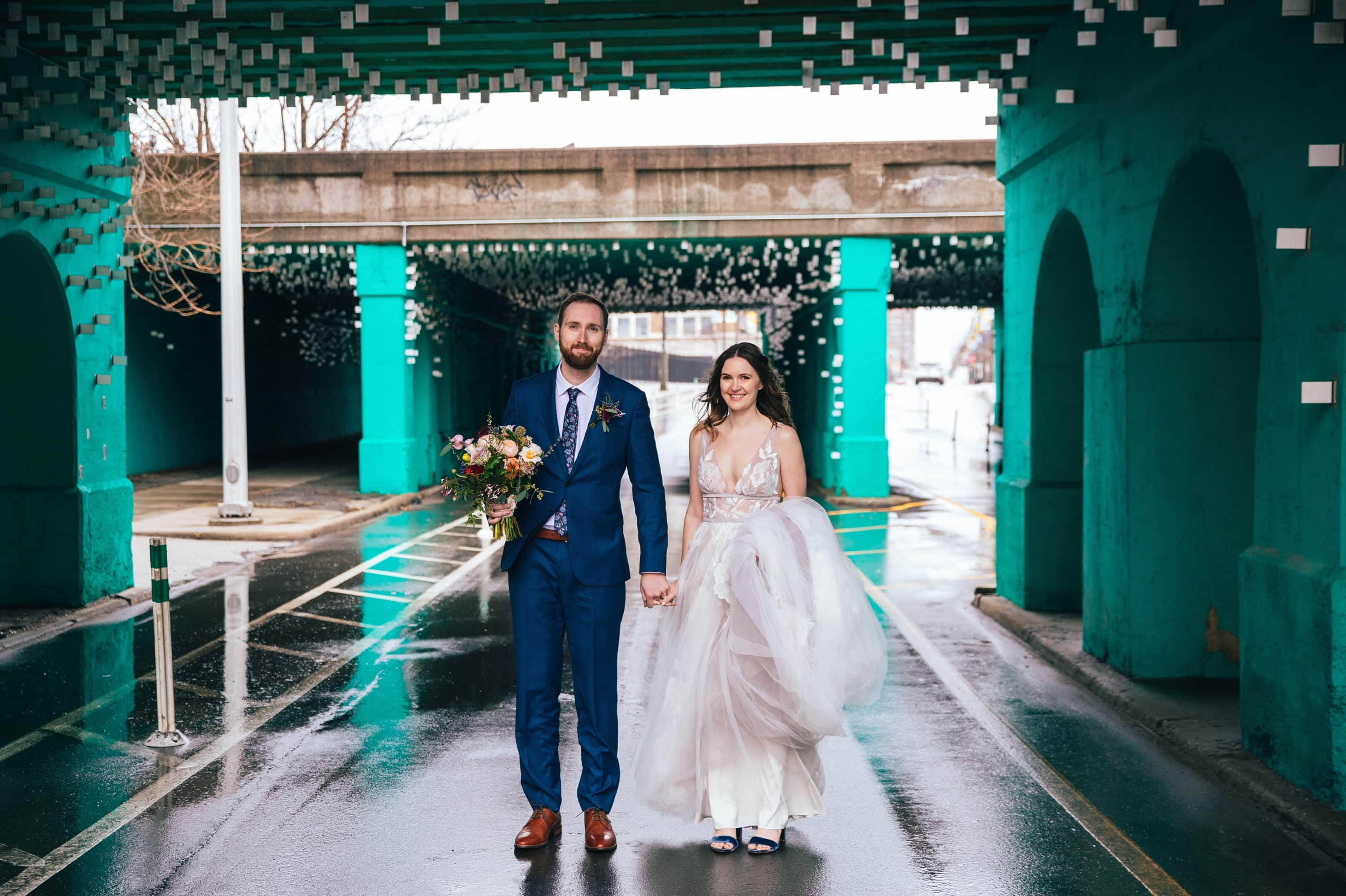 Rain wedding Detroit