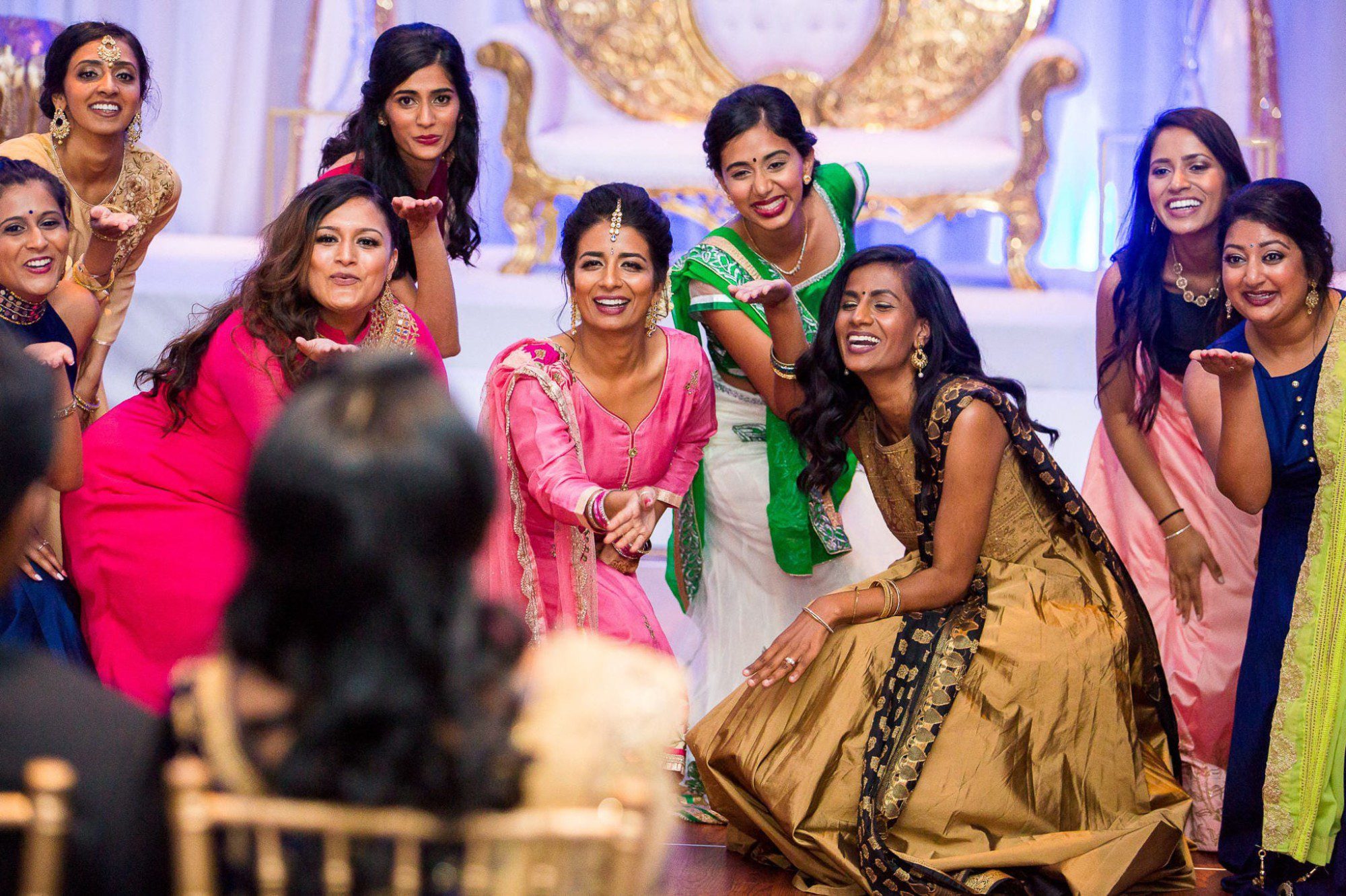 Friends performaning during sangeet