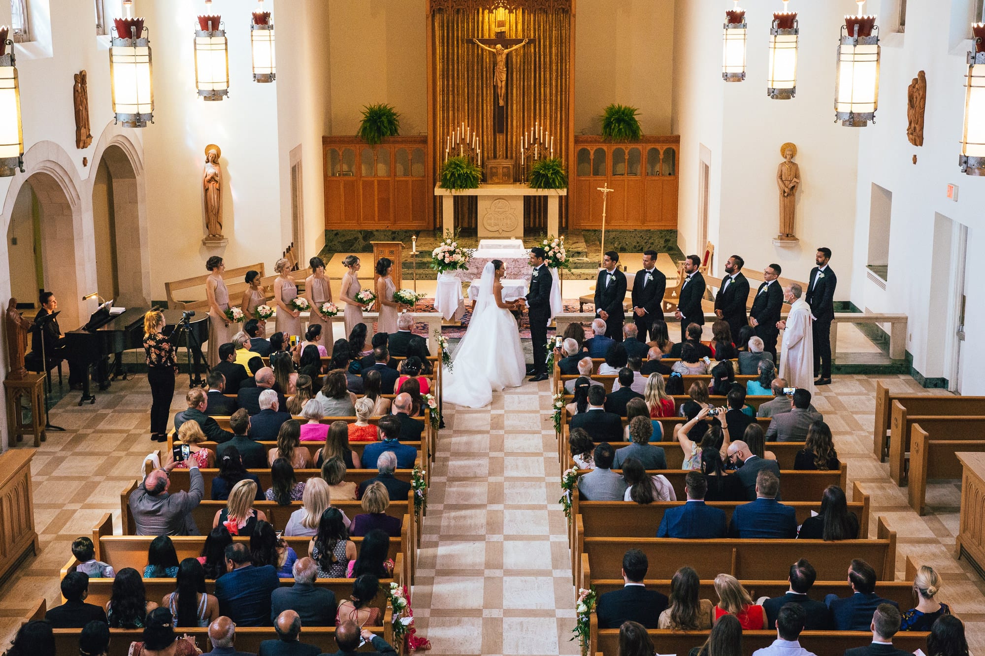 Academy of the Sacred Heart wedding ceremony Bloomfield Hills, MI 