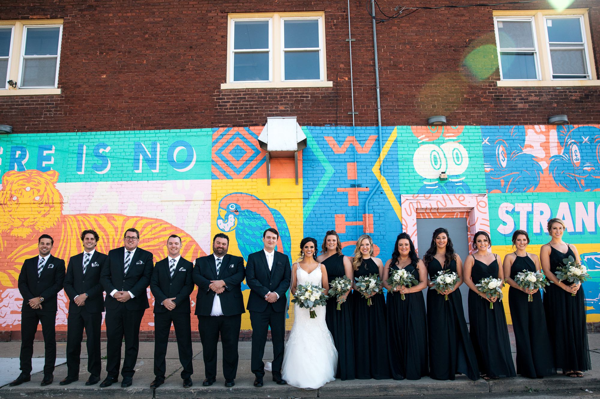 Wedding party photo at Eastern Market