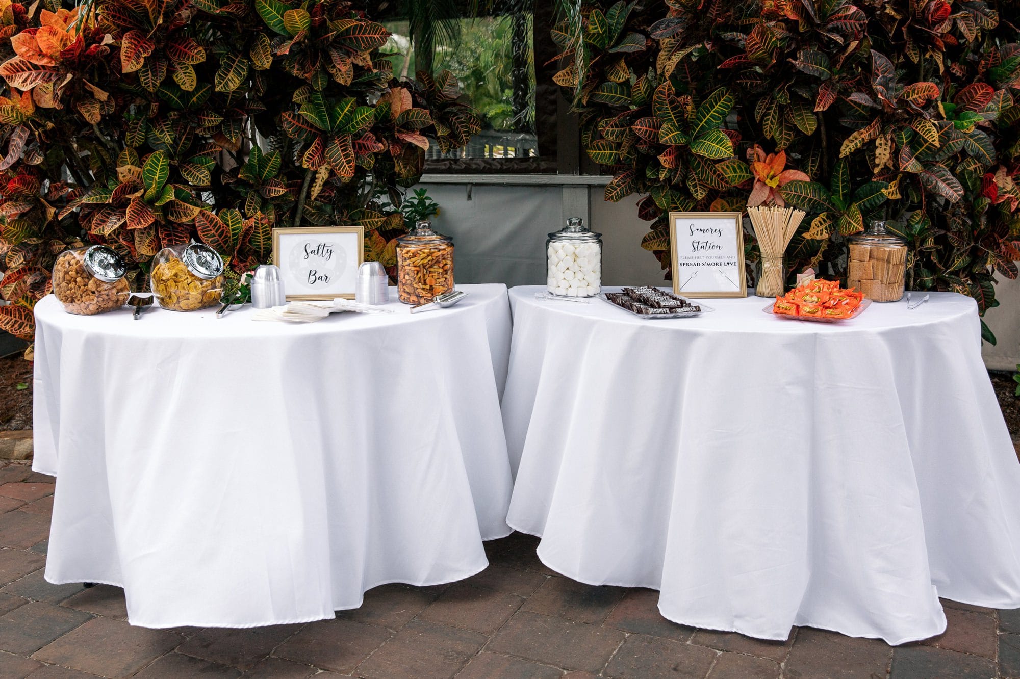 Wedding reception snack table