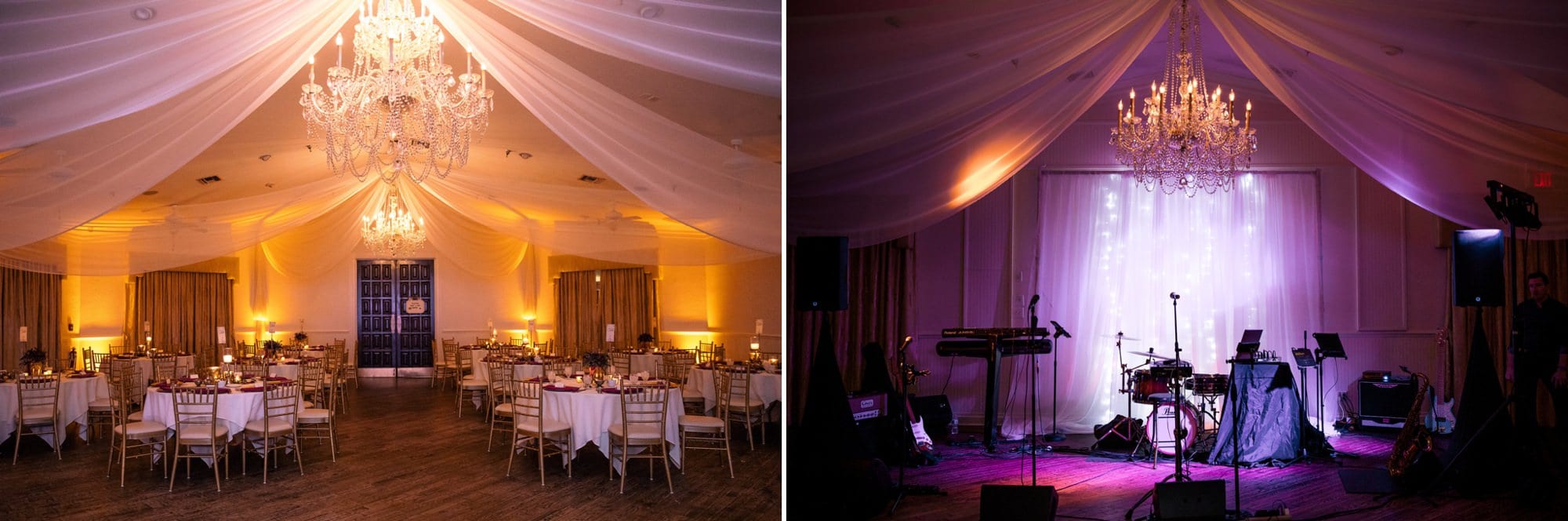 Highland Manor wedding reception setup