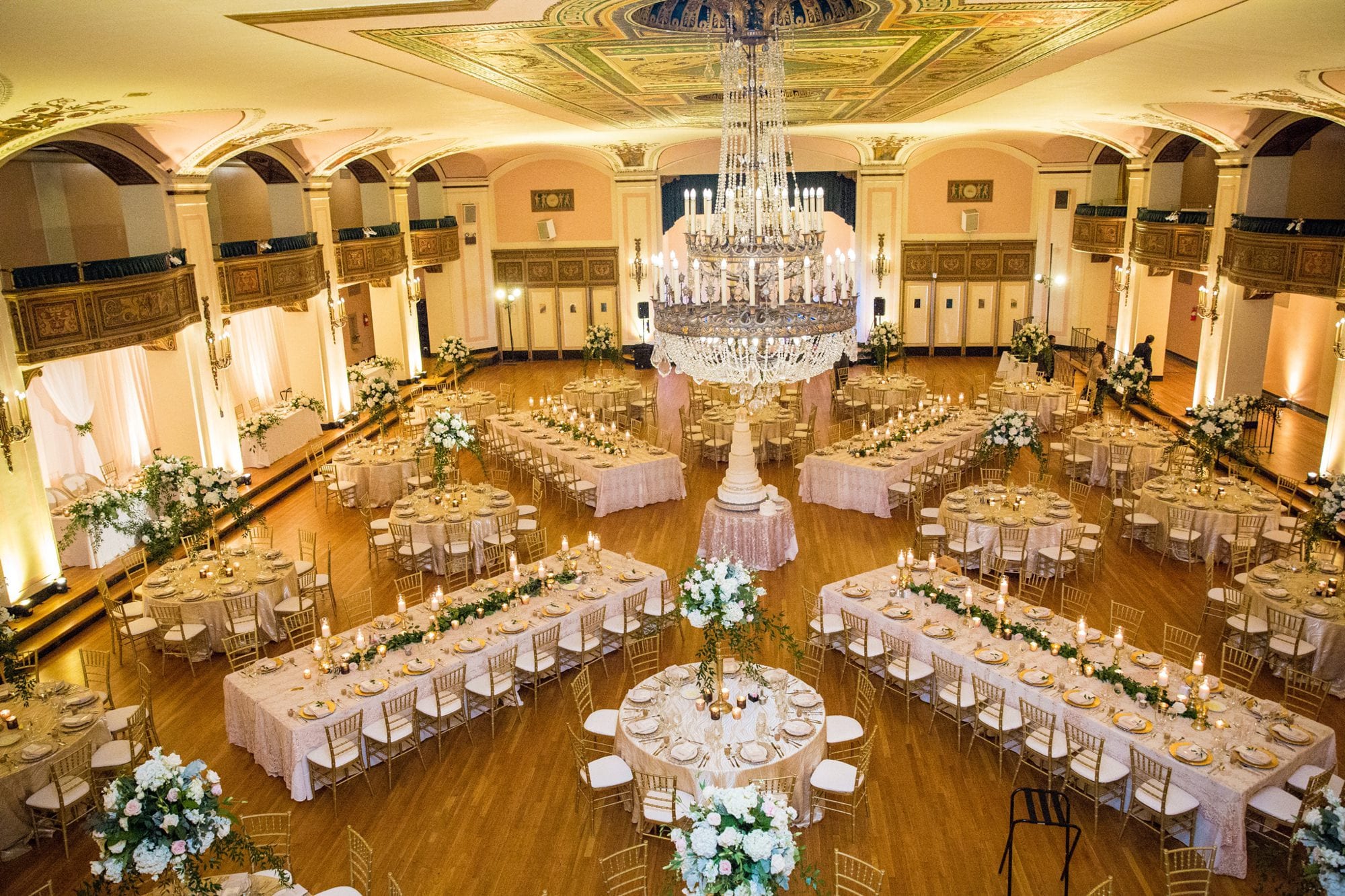 Masonic Temple Crystal Ballroom wedding reception