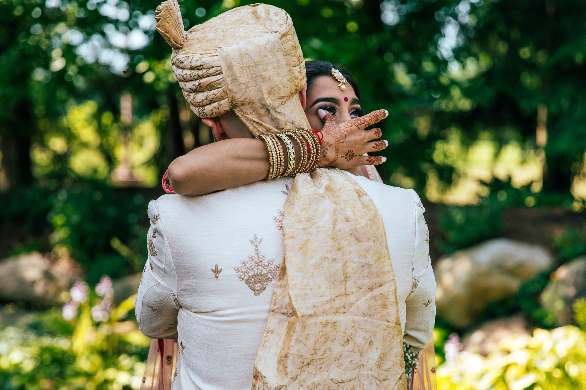 Michigan Indian wedding first look