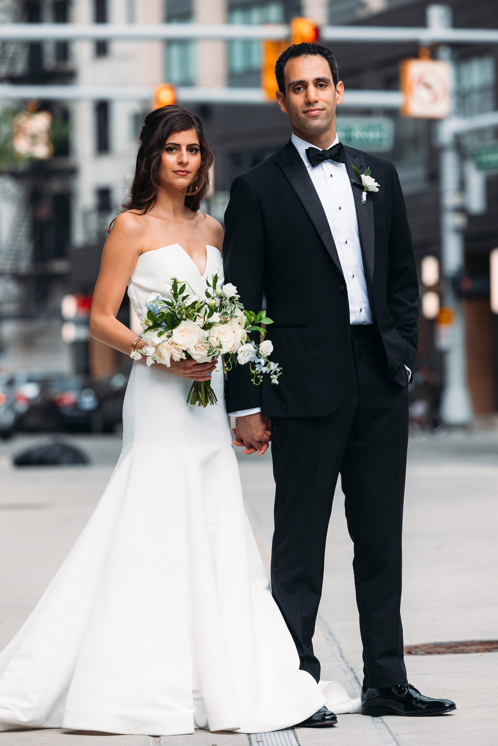 Bride and groom in Detroit