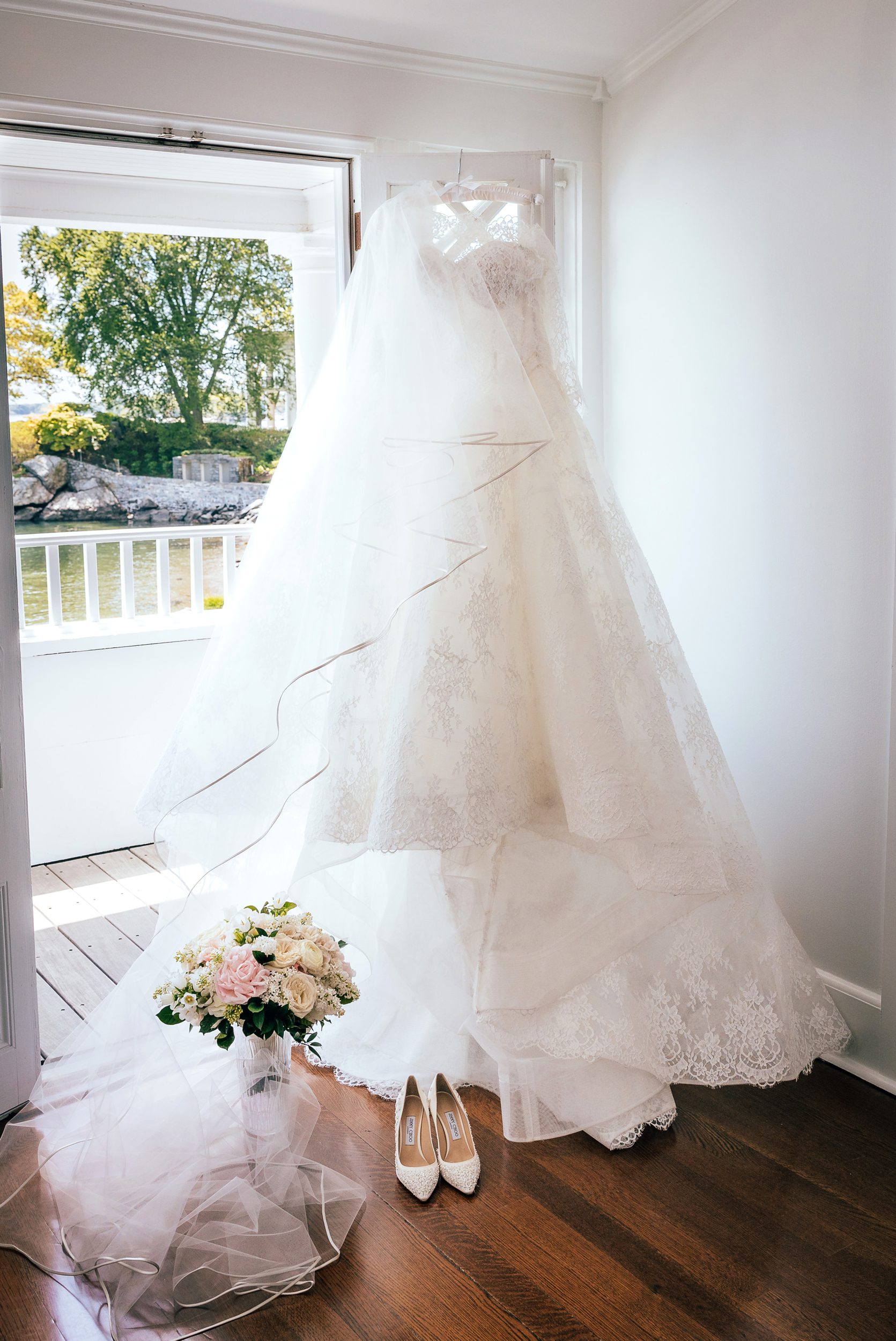 wedding dress by Monique Lhuilier