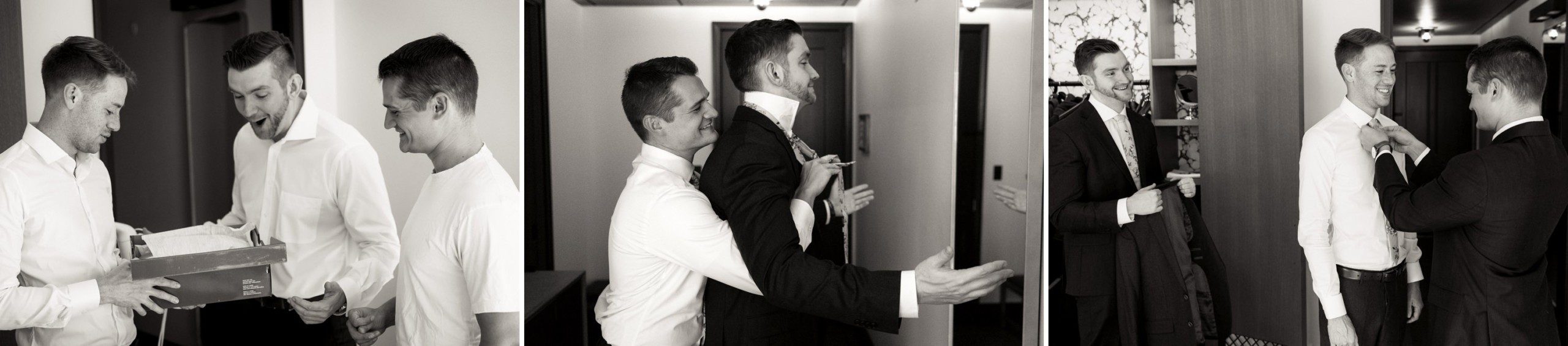 groomsmen getting ready photo
