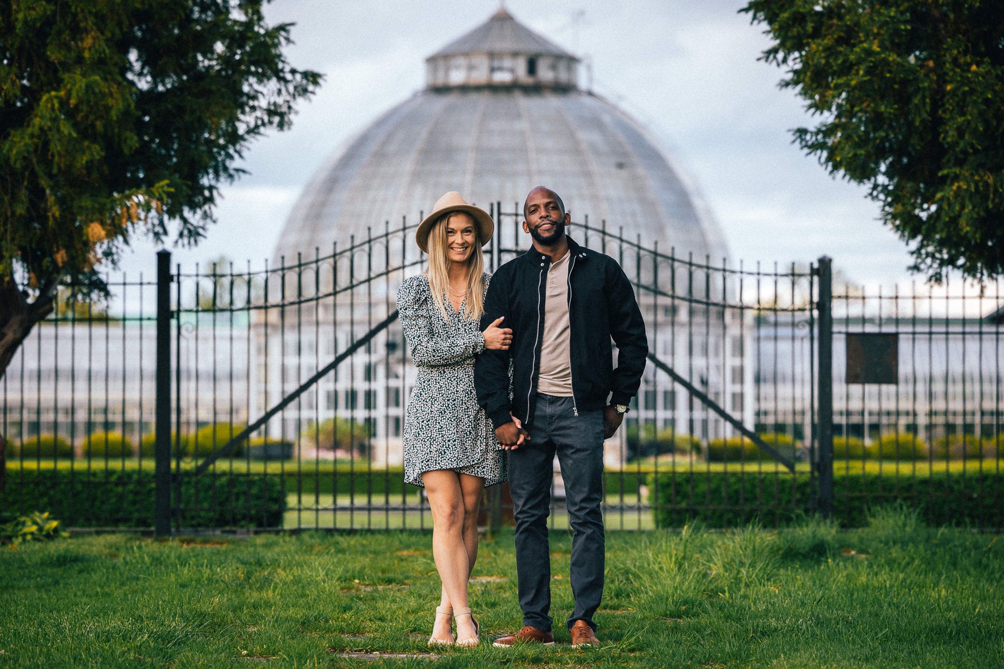 engagement photo at Belle Isle Conservatory