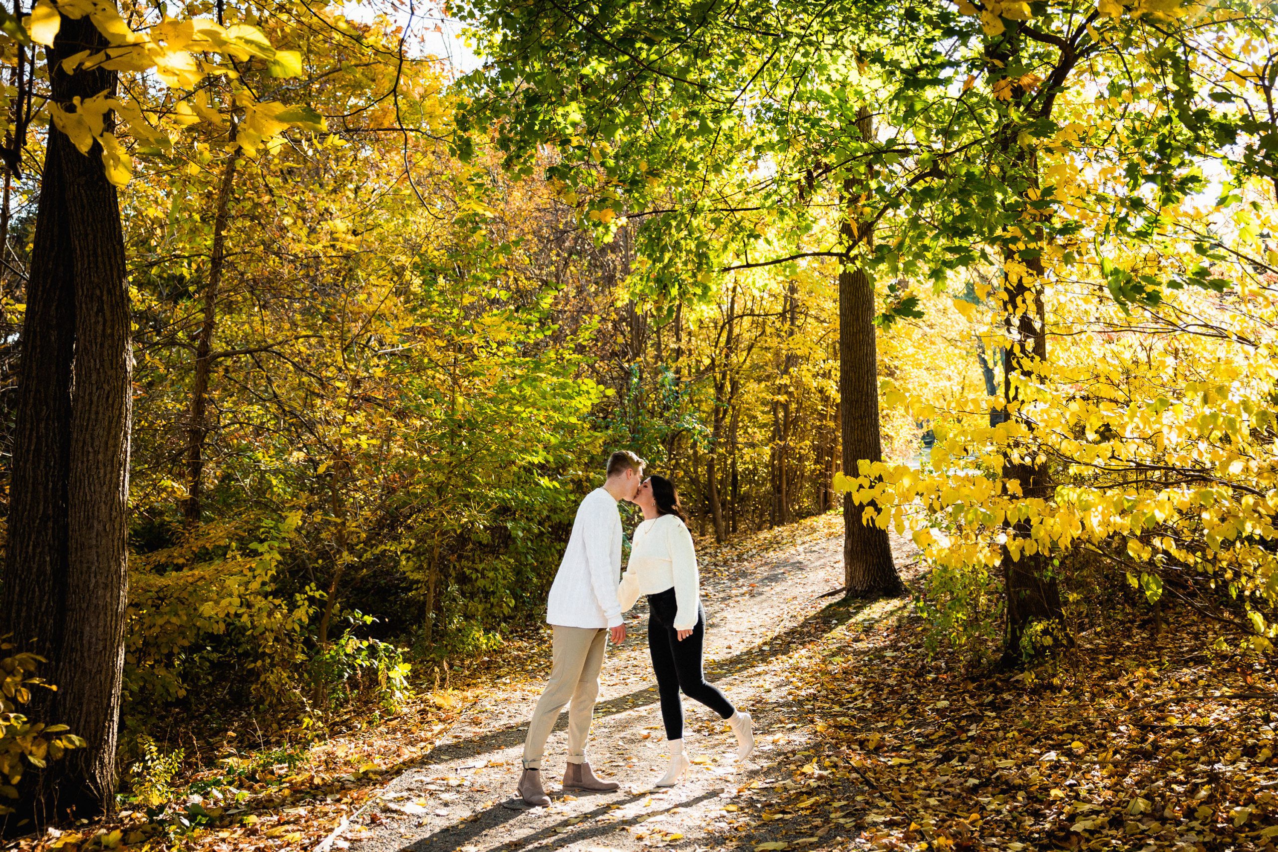 engagement during fall in Michigan