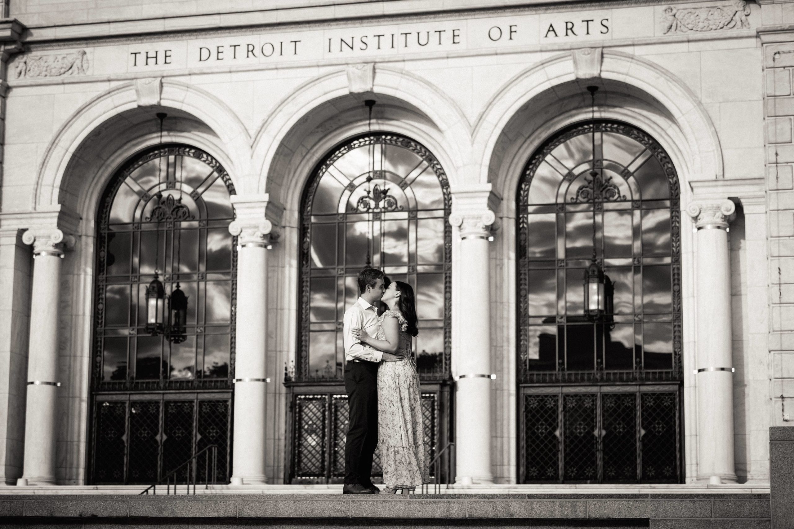 Engagement session at Detroit Institute of Arts