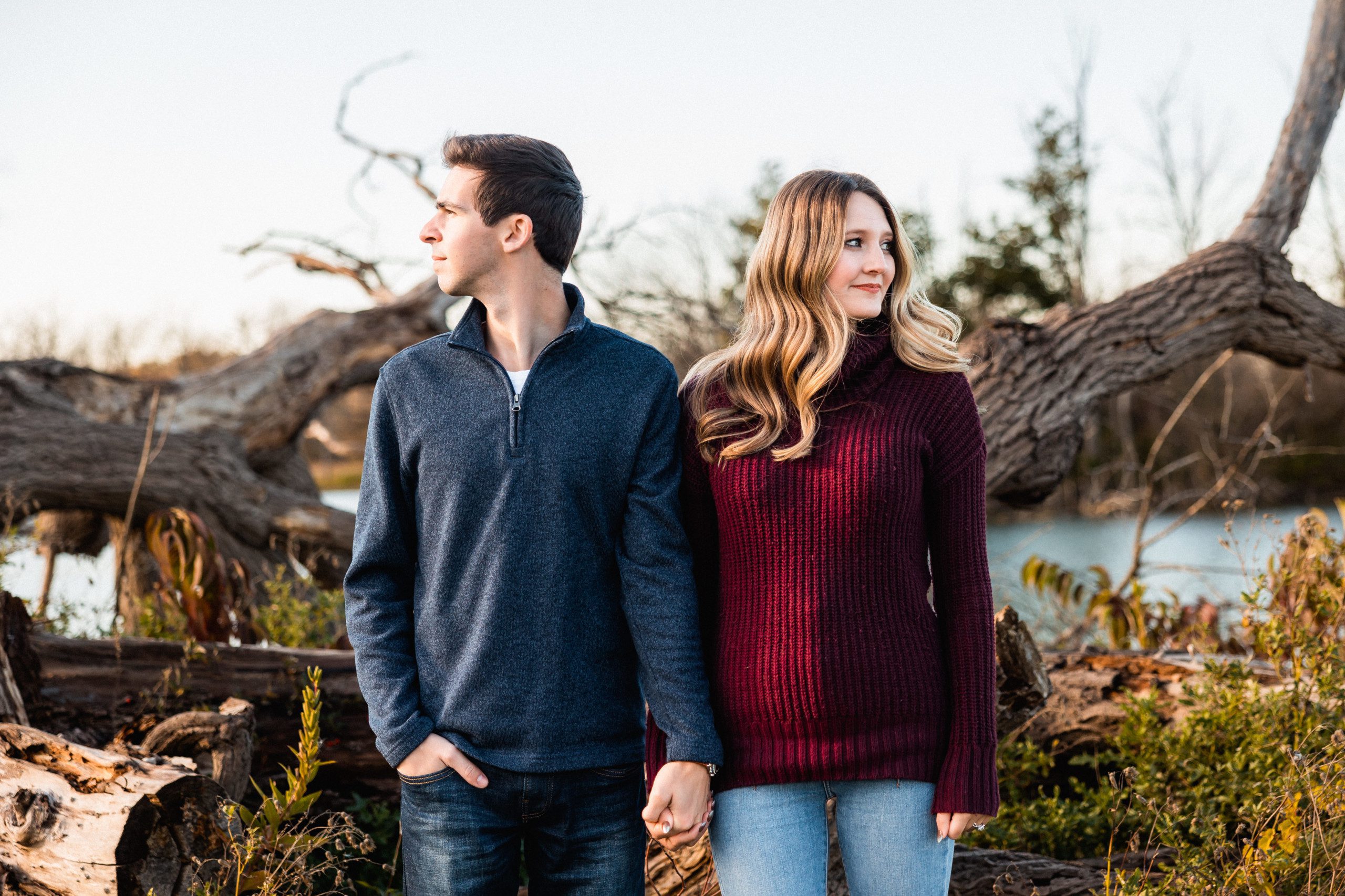engagement session on Belle Isle