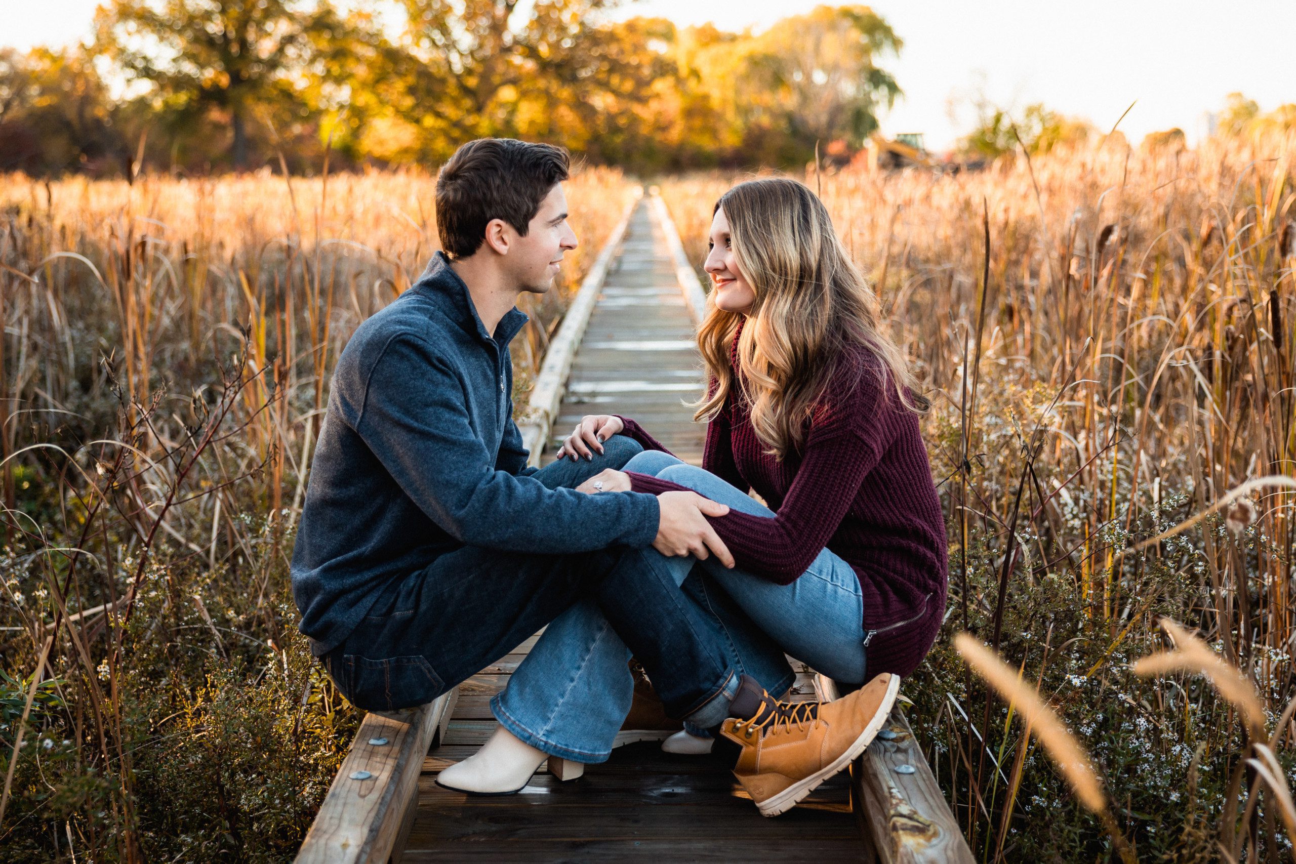 engagement session during fall