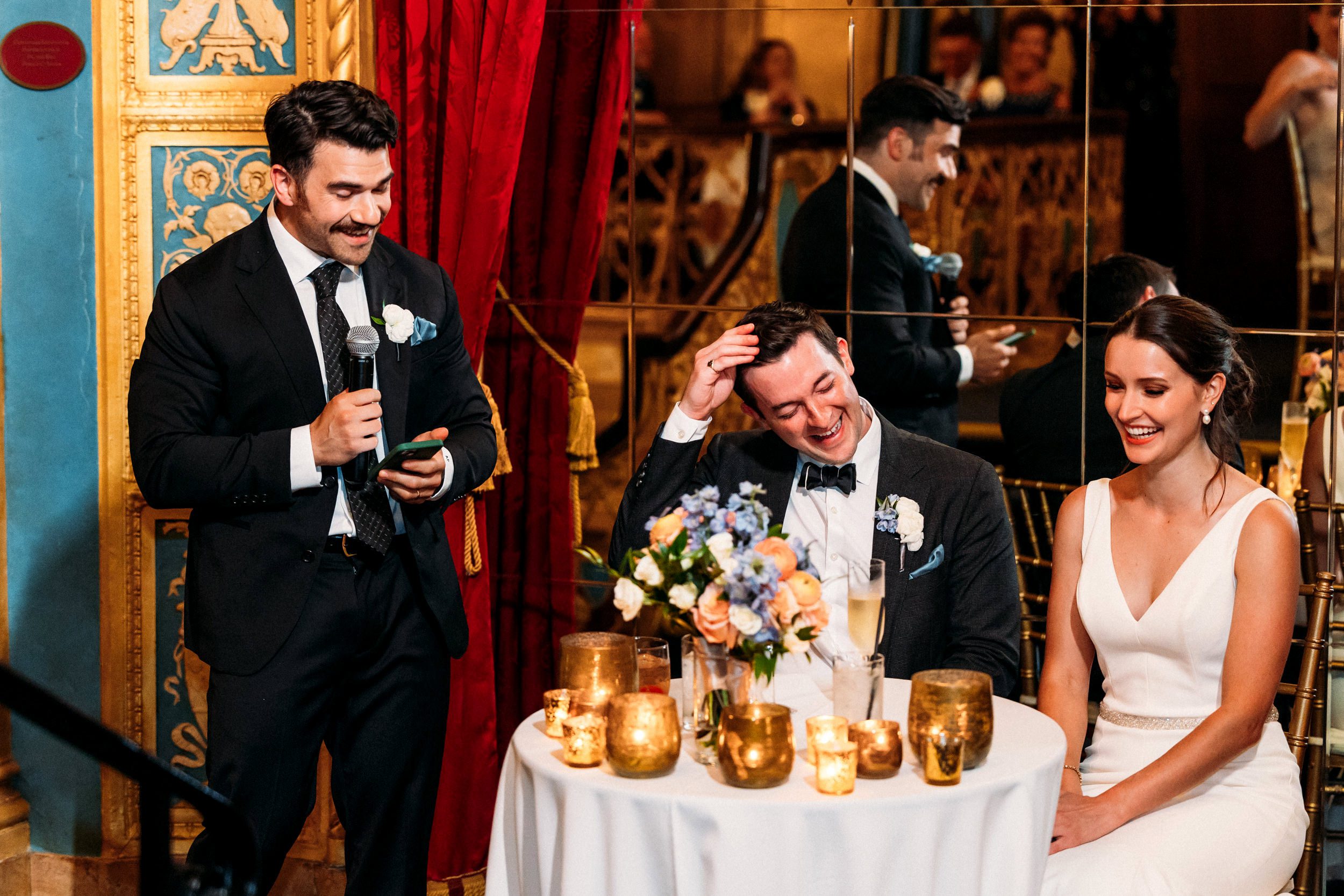 wedding toast at Detroit Opera House