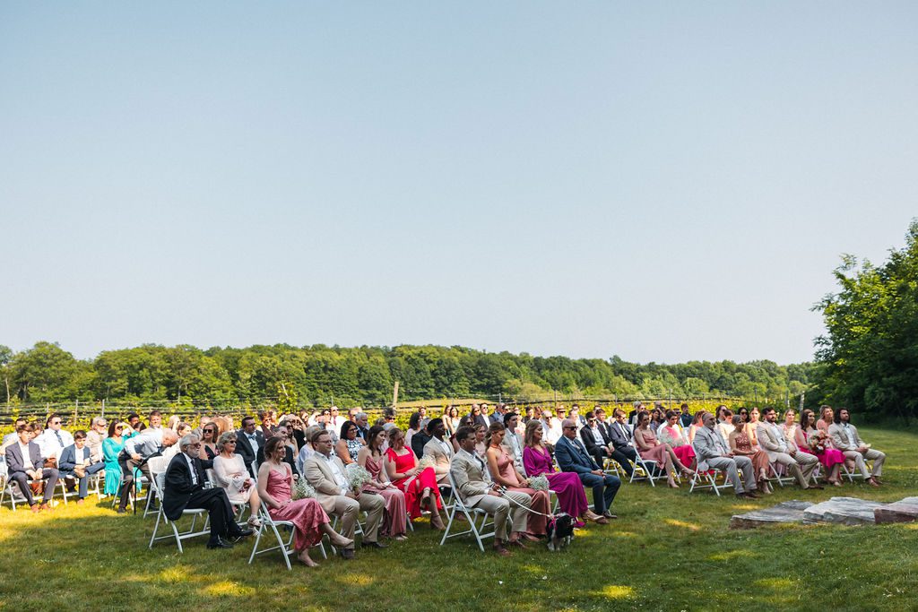Outdoor Wedding Ceremony at Winery in MI