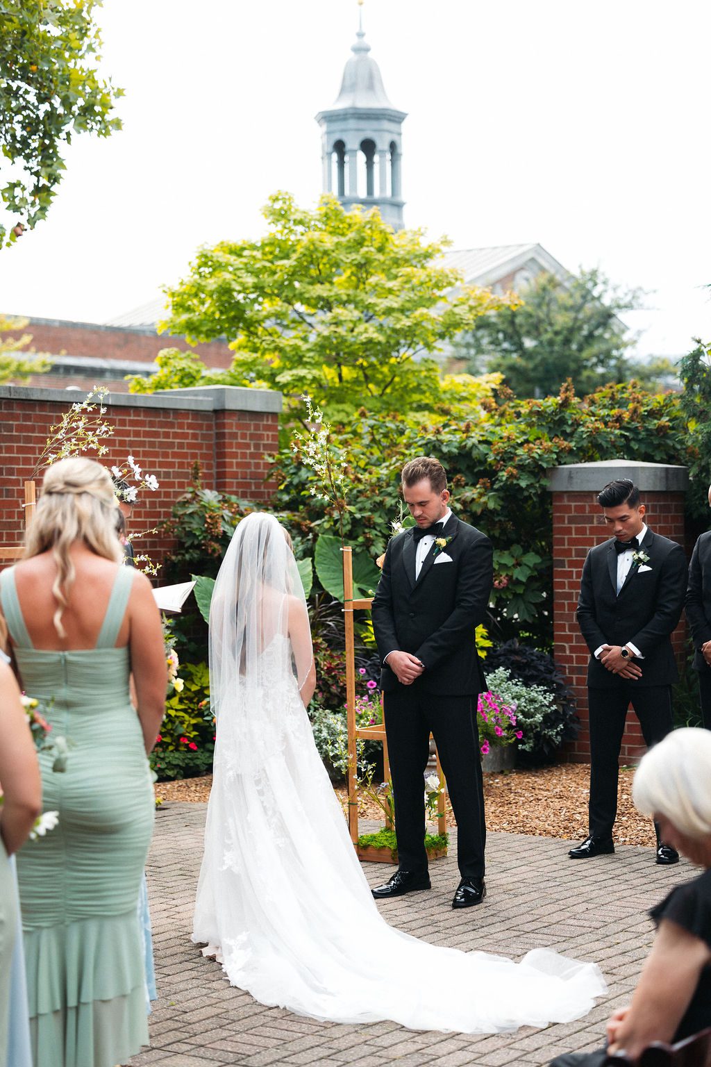 Garden Wedding Ceremony at Lovett Hall