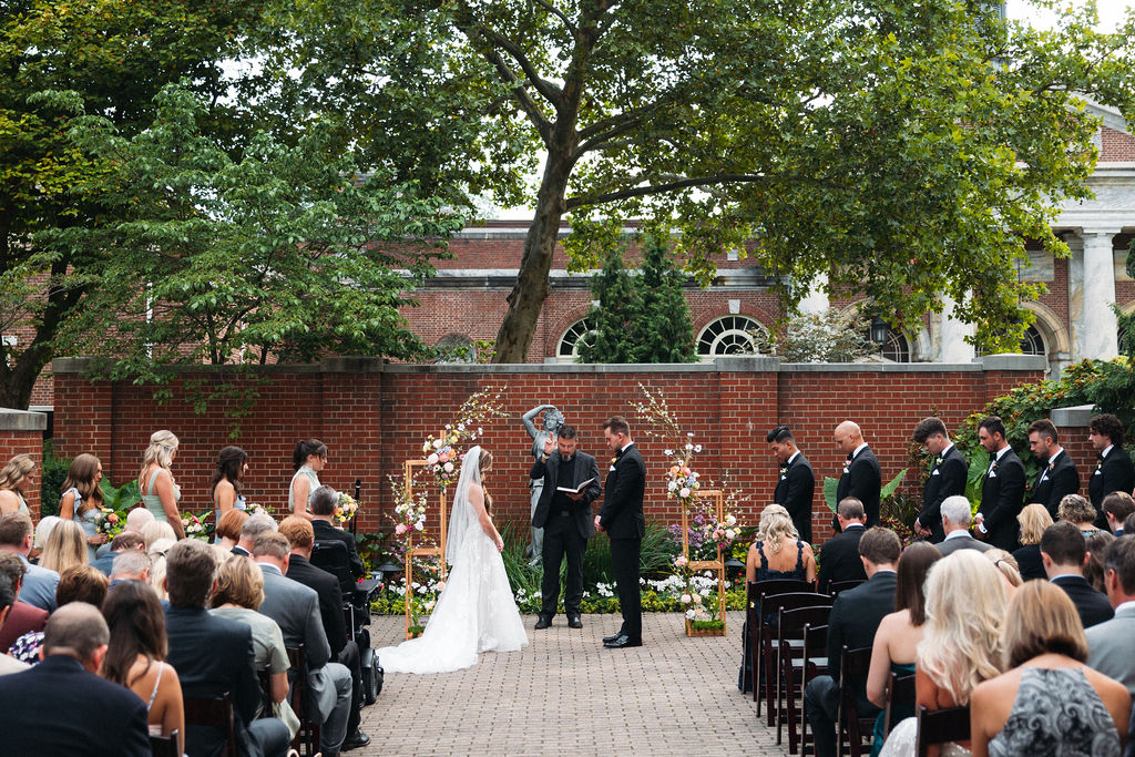 Garden Wedding Ceremony at Lovett Hall