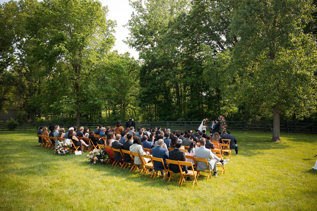Outdoor Wedding Ceremony Setup at Robin Hills Farm