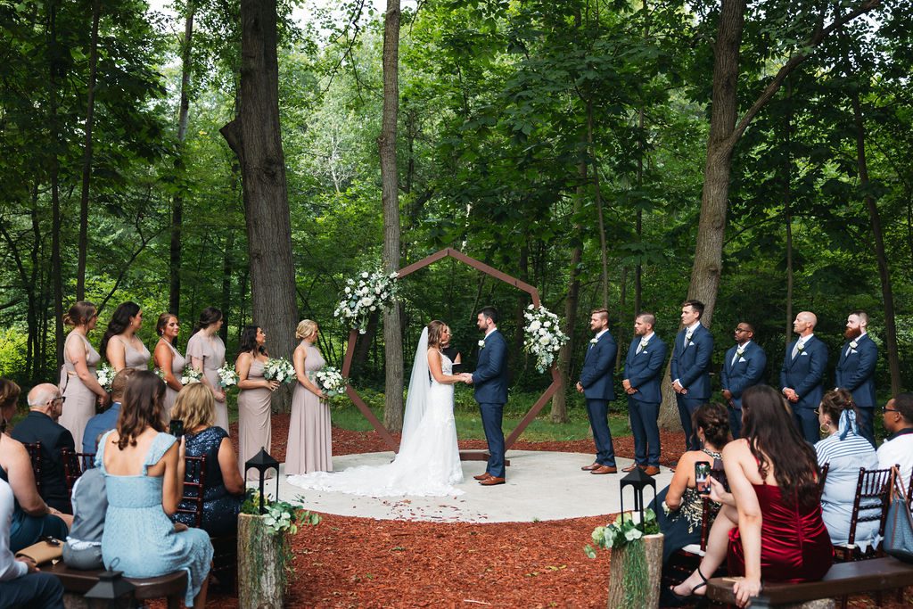 Outdoor Wedding Ceremony at Tandale Nature Barn