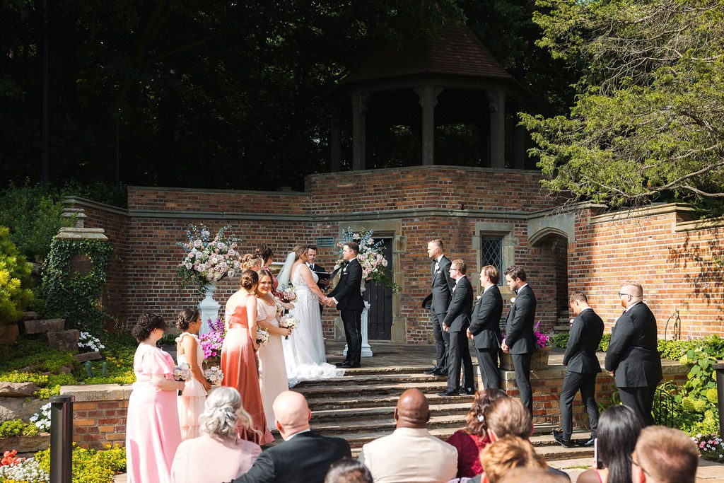 English Walled Rose Garden Wedding at Meadow Brook Hall