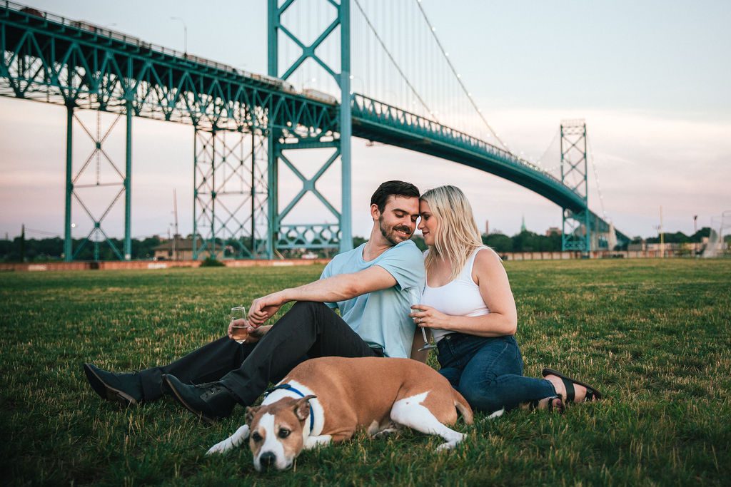 Dog Friendly Locations in Corktown Detroit for Engagement Photos