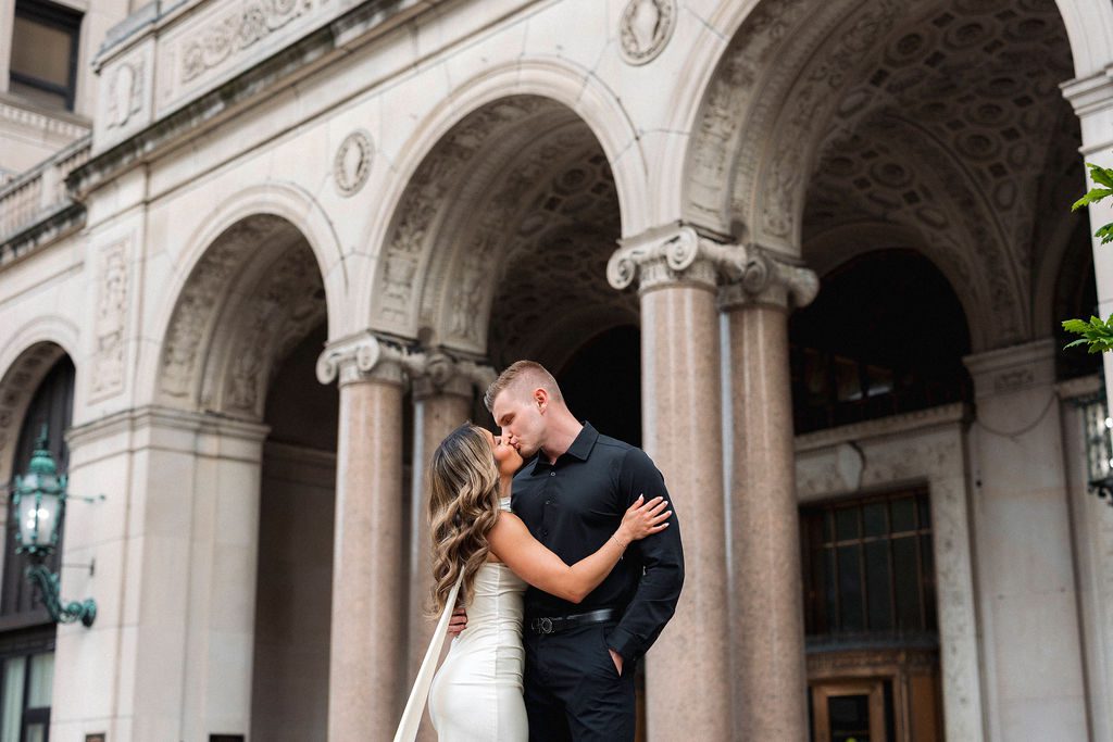 Cadillac Place Detroit Engagement Portraits